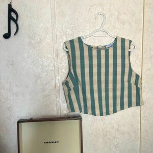 Striped Wide-fit Crop Top